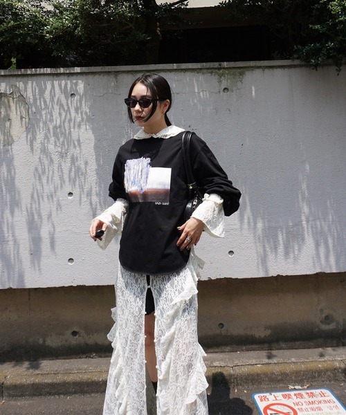 UND 2WAY CUT LACE FRILL DRESS（ワンピース）｜Ameri（アメリ）の