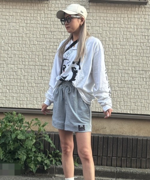 Belle Cie(ベルシー)の「快適ウエストゴム脚すっきりAラインスウェットショートパンツ(スウェットパンツ・レディース・グレー/ブラック・XL/L/M)」の11枚目の写真
