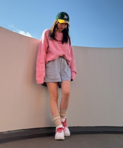 Belle Cie(ベルシー)の「快適ウエストゴム脚すっきりAラインスウェットショートパンツ(スウェットパンツ・レディース・グレー/ブラック・XL/L/M)」の16枚目の写真