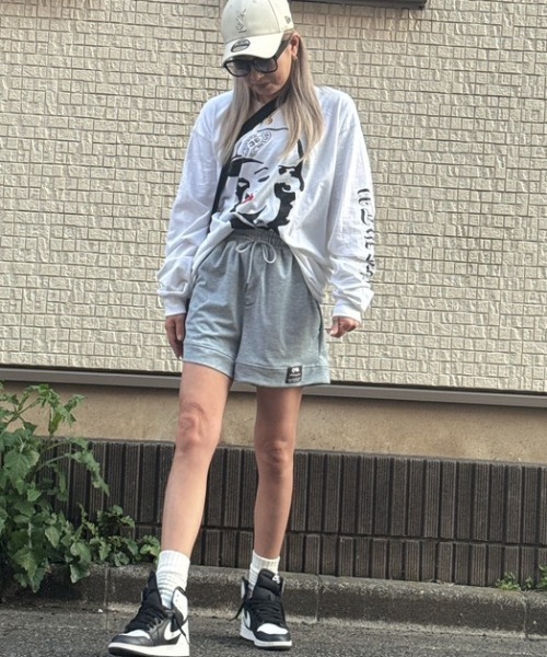 Belle Cie(ベルシー)の「快適ウエストゴム脚すっきりAラインスウェットショートパンツ(スウェットパンツ・レディース・グレー/ブラック・XL/L/M)」の12枚目の写真