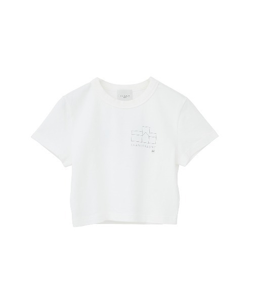CLANE（クラネ）の「CLANE x FRGMT CROPPED TEE（Tシャツ/カットソー・レディース・ホワイト/ブラック・S/M）」の5枚目の写真
