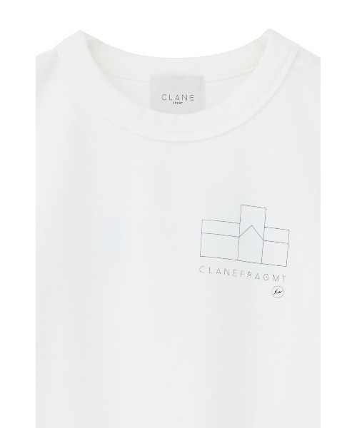 CLANE（クラネ）の「CLANE x FRGMT CROPPED TEE（Tシャツ/カットソー・レディース・ホワイト/ブラック・S/M）」の7枚目の写真