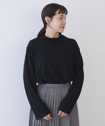 yuni | モックロディback slit neck リバーシブルカットソー(Tシャツ/カットソー)