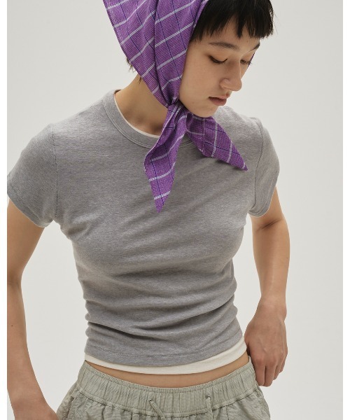 TODAYFUL(トゥデイフル)の「Compact Smooth T-shirts(Tシャツ/カットソー・レディース・キナリ/チョコ/ベビーピンク/グレー・FREE)」の12枚目の写真