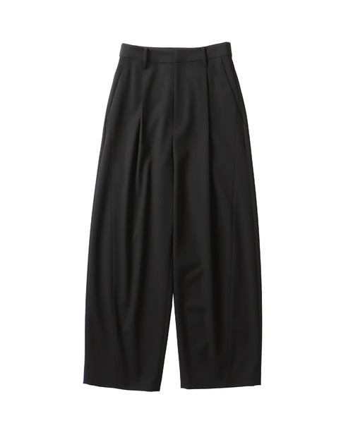 DRESSLAVE（ドレスレイブ）の「twill woven barrel one tuck pants(ツイルウーブンバレルワンタックパンツ)（スラックス・レディース・ライトブラウン/ブラック・36/38）」の2枚目の写真