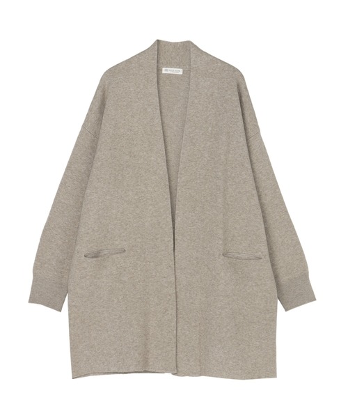 TOKYO SHIRTS（トウキョウシャツ）の「ワッフルジャカード トッパー コーディガン（カーディガン/ボレロ・レディース・チャコール/ベージュ/グレー/ブラック・M/L）」の4枚目の写真