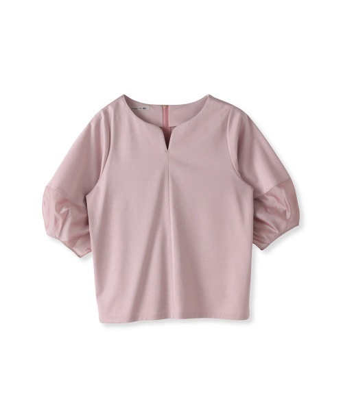 Viaggio Blu(ビアッジョブルー)の「シアードッキングポンチカットソー≪洗濯機で洗える≫(Tシャツ/カットソー・レディース・ホワイト/ブラック/ピンク・L/S/M)」の20枚目の写真