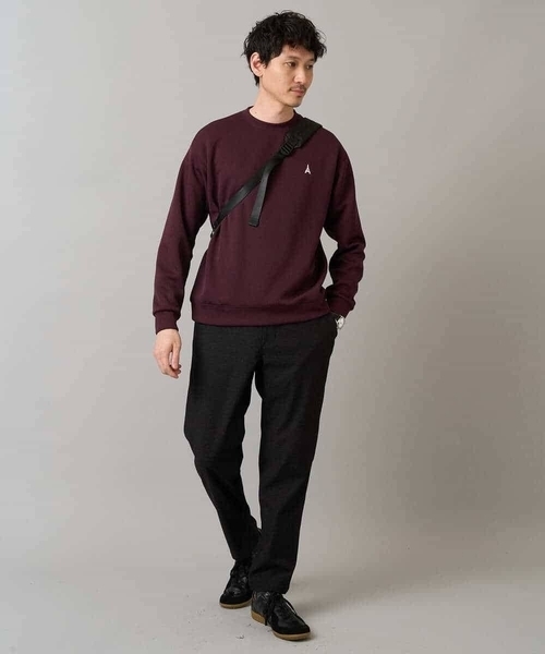 a.v.v（アーヴェヴェ）の「【イージーケア/毛玉になりにくい】アゼダブルフェイスワンポイント刺繍プルオーバー（Tシャツ/カットソー・メンズ・アイボリー/ブラック/ダークグリーン/ダークオレンジ/ボルドー/オレンジ・48/52/50/46）」の13枚目の写真