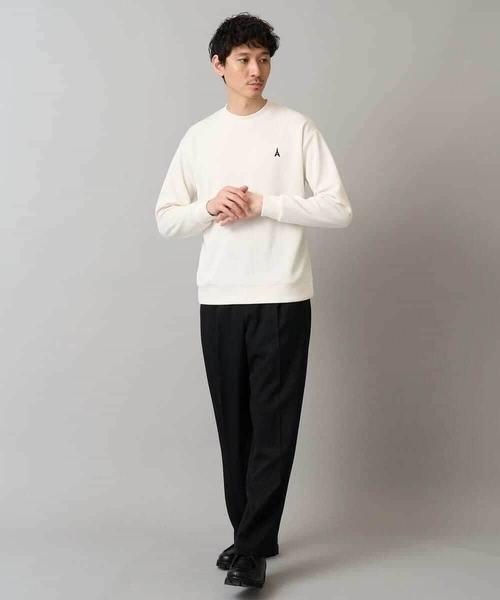 a.v.v（アーヴェヴェ）の「【イージーケア/毛玉になりにくい】アゼダブルフェイスワンポイント刺繍プルオーバー（Tシャツ/カットソー・メンズ・アイボリー/ブラック/ダークグリーン/ダークオレンジ/ボルドー/オレンジ・48/52/50/46）」の17枚目の写真