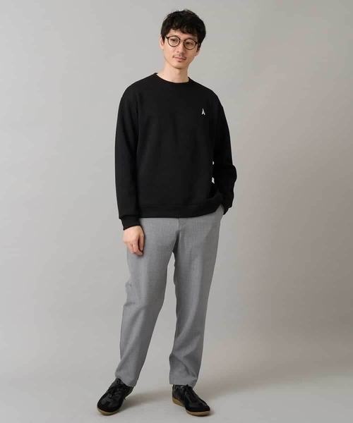 a.v.v（アーヴェヴェ）の「【イージーケア/毛玉になりにくい】アゼダブルフェイスワンポイント刺繍プルオーバー（Tシャツ/カットソー・メンズ・アイボリー/ブラック/ダークグリーン/ダークオレンジ/ボルドー/オレンジ・48/52/50/46）」の22枚目の写真