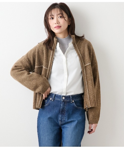NEWYORKER(ニューヨーカー)の「ダンガリーツイル ギャザーフリルブラウス(シャツ/ブラウス・レディース・ホワイト・9号/11号)」の10枚目の写真