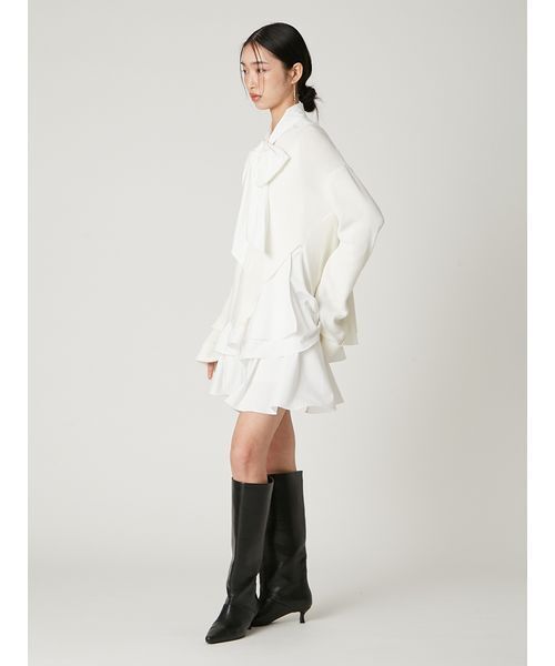 リボンタイコンビニットチュニック（ワンピース）｜FRAY I.D（フレイ