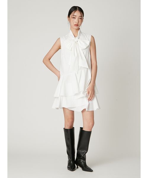 セール】リボンタイコンビニットチュニック（ワンピース）｜FRAY I.D