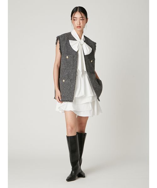 セール】リボンタイコンビニットチュニック（ワンピース）｜FRAY I.D