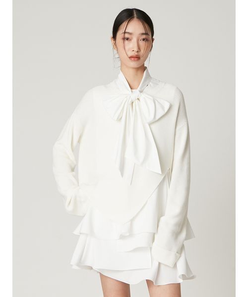 セール】リボンタイコンビニットチュニック（ワンピース）｜FRAY I.D