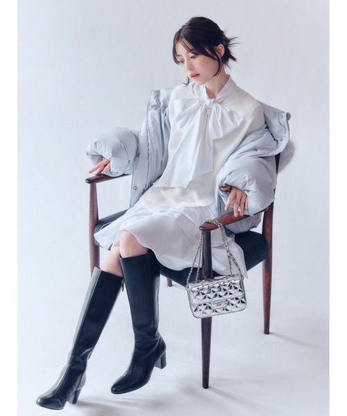 セール】リボンタイコンビニットチュニック（ワンピース）｜FRAY I.D