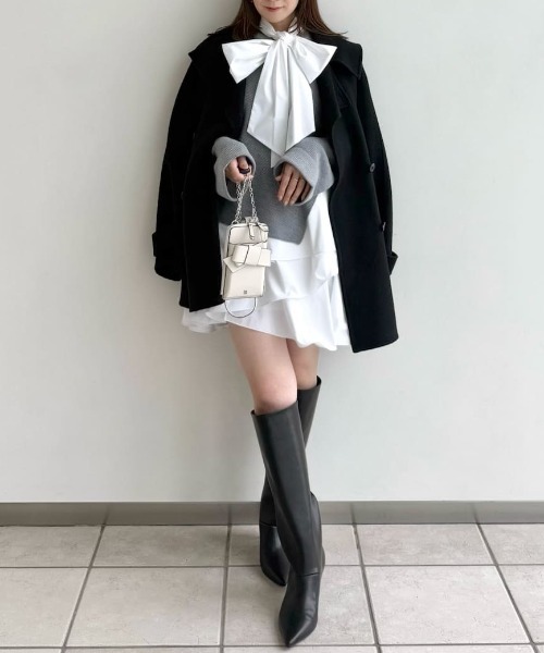 セール】リボンタイコンビニットチュニック（ワンピース）｜FRAY I.D