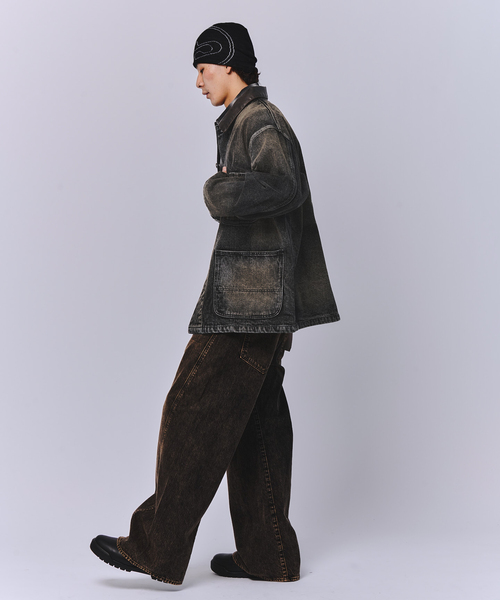JOINT WORKS(ジョイントワークス)の「J デニムカバーオール(デニムジャケット・メンズ・ブラック/ネイビー・MEDIUM/LARGE)」の8枚目の写真