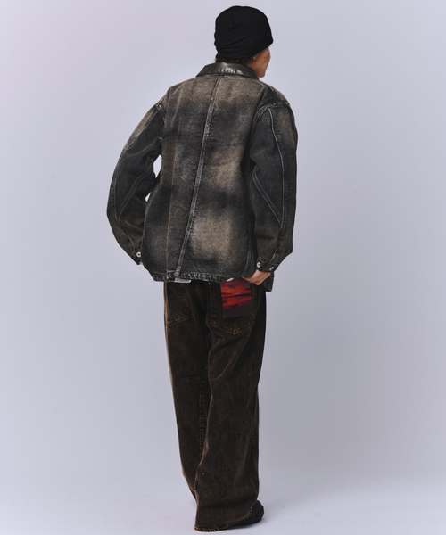 JOINT WORKS(ジョイントワークス)の「J デニムカバーオール(デニムジャケット・メンズ・ブラック/ネイビー・MEDIUM/LARGE)」の9枚目の写真