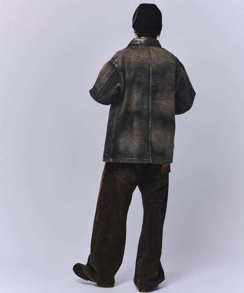 JOINT WORKS(ジョイントワークス)の「J デニムカバーオール(デニムジャケット・メンズ・ブラック/ネイビー・MEDIUM/LARGE)」の10枚目の写真