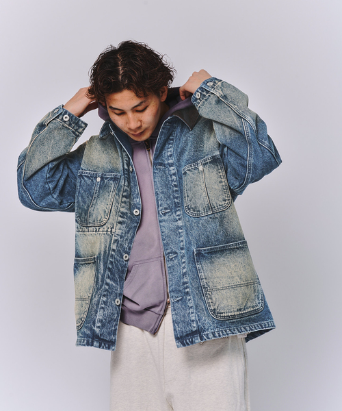 JOINT WORKS(ジョイントワークス)の「J デニムカバーオール(デニムジャケット・メンズ・ブラック/ネイビー・MEDIUM/LARGE)」の11枚目の写真