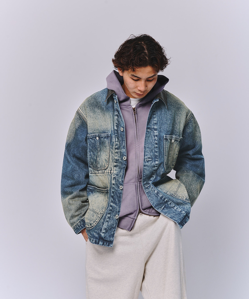 JOINT WORKS(ジョイントワークス)の「J デニムカバーオール(デニムジャケット・メンズ・ブラック/ネイビー・MEDIUM/LARGE)」の12枚目の写真