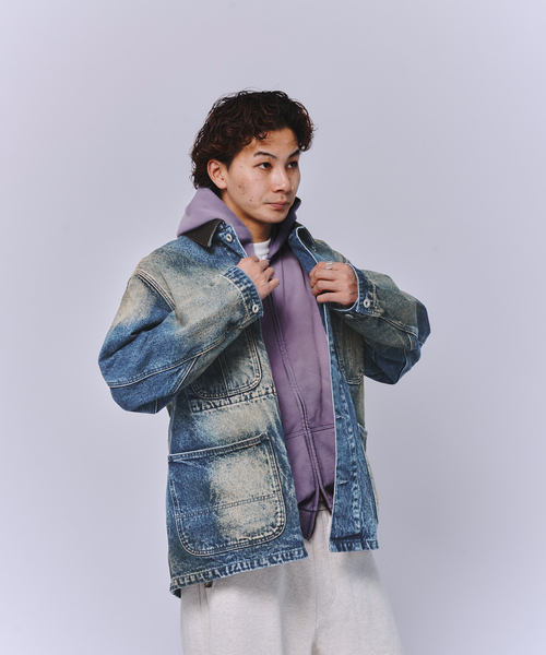 JOINT WORKS(ジョイントワークス)の「J デニムカバーオール(デニムジャケット・メンズ・ブラック/ネイビー・MEDIUM/LARGE)」の13枚目の写真