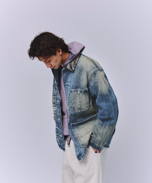 JOINT WORKS(ジョイントワークス)の「J デニムカバーオール(デニムジャケット・メンズ・ブラック/ネイビー・MEDIUM/LARGE)」の14枚目の写真