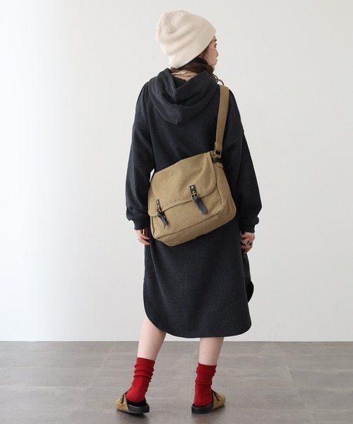 FUNALIVE（ファンアライブ）の「CVC裏起毛フーディOP（ワンピース・レディース・杢グレー/ダークグレー・M-L）」の5枚目の写真