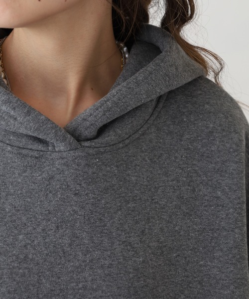 FUNALIVE（ファンアライブ）の「CVC裏起毛フーディOP（ワンピース・レディース・杢グレー/ダークグレー・M-L）」の14枚目の写真
