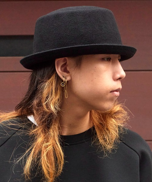 KANGOL（カンゴール）の「KANGOL/カンゴール  Wool Mowbray ウールポークパイハット（ハット・メンズ・ブラック/キャメル・M/L/XL）」の17枚目の写真