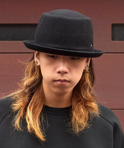 KANGOL（カンゴール）の「KANGOL/カンゴール  Wool Mowbray ウールポークパイハット（ハット・メンズ・ブラック/キャメル・M/L/XL）」の15枚目の写真