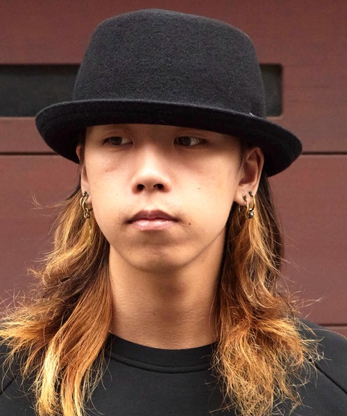 KANGOL（カンゴール）の「KANGOL/カンゴール  Wool Mowbray ウールポークパイハット（ハット・メンズ・ブラック/キャメル・M/L/XL）」の7枚目の写真