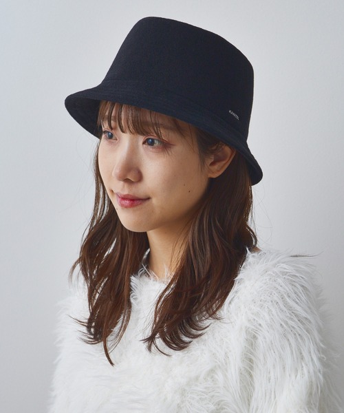 KANGOL（カンゴール）の「KANGOL/カンゴール  Wool Mowbray ウールポークパイハット（ハット・メンズ・ブラック/キャメル・M/L/XL）」の20枚目の写真