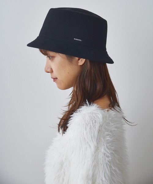 KANGOL（カンゴール）の「KANGOL/カンゴール  Wool Mowbray ウールポークパイハット（ハット・メンズ・ブラック/キャメル・M/L/XL）」の19枚目の写真