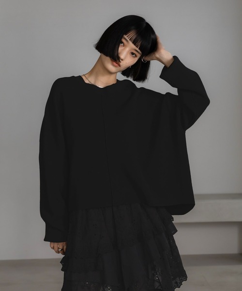 セール】センタータックショートプルオーバー 600400（ニット/セーター