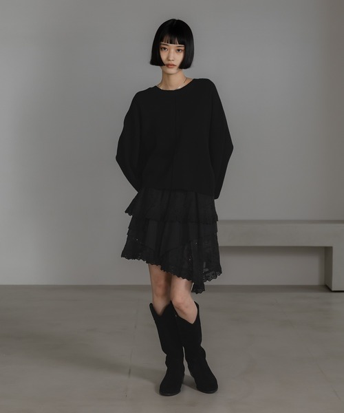 LOWRYS FARM(ローリーズファーム)の「センタータックショートプルオーバー 600400(ニット/セーター・レディース・アイボリー/ブラック/レッド・FREE)」の20枚目の写真