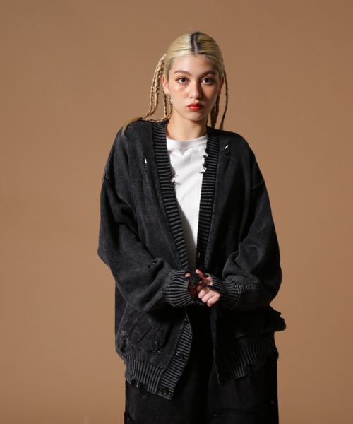 DANKE SCHON(ダンケシェーン)の「DankeSchon/ダンケシェーン/MILS KNIT CARDIGAN(カーディガン/ボレロ・レディース・ベージュ/ブラック・M/L)」の2枚目の写真