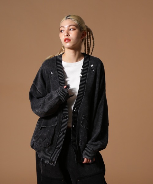 DANKE SCHON(ダンケシェーン)の「DankeSchon/ダンケシェーン/MILS KNIT CARDIGAN(カーディガン/ボレロ・レディース・ベージュ/ブラック・M/L)」の3枚目の写真