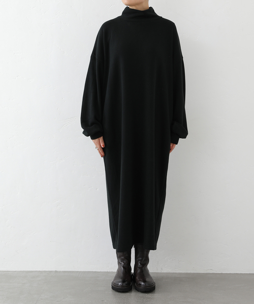 JOURNAL STANDARD LUXE(ジャーナルスタンダード ラックス)の「リバージャージ ハイネックワンピース(ワンピース・レディース・グリーン/ブラック・FREE)」の3枚目の写真