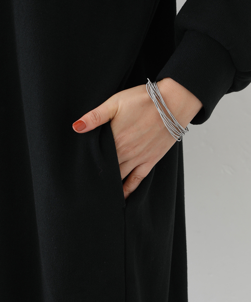 JOURNAL STANDARD LUXE(ジャーナルスタンダード ラックス)の「リバージャージ ハイネックワンピース(ワンピース・レディース・グリーン/ブラック・FREE)」の9枚目の写真