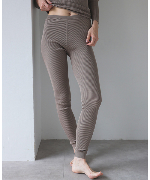 シルク混リブレギンス　エミリーウィーク シルク混リブレギンス（レギンス/スパッツ）｜EMILY WEEK（エミリー