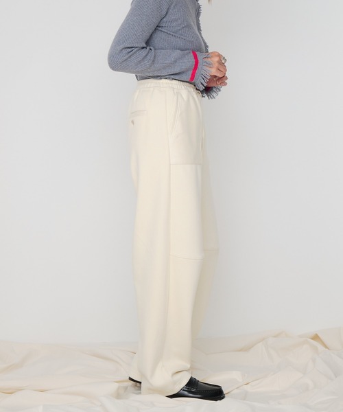 Muel Chic（ミュエルシック）の「Nicosia pants   ニコシアパンツ（その他パンツ・レディース・ベージュ/ダークブラック/オフホワイト・MEDIUM/SMALL）」の16枚目の写真