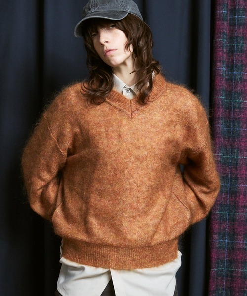 UNISEX》KID MOHAIR V-Neck Knit/キッドモヘアVネックニットプル
