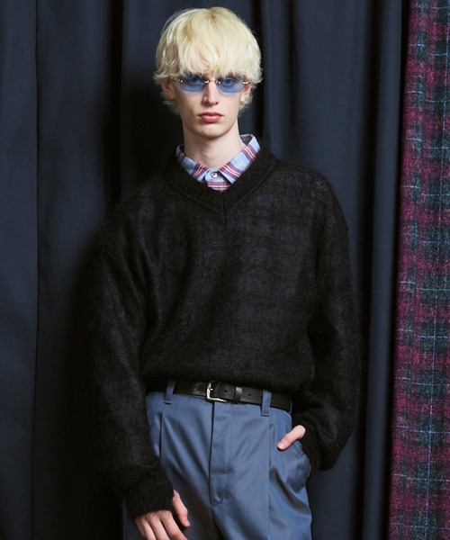 MAISON SPECIAL(メゾンスペシャル)の「《UNISEX》KID MOHAIR V-Neck Knit/キッドモヘアVネックニットプルオーバー【MAISON SPECIAL/メゾンスペシャル】(ニット/セーター・メンズ・キャメル/ブラウン/カーキ/ブラック・2/1/0)」の1枚目の写真