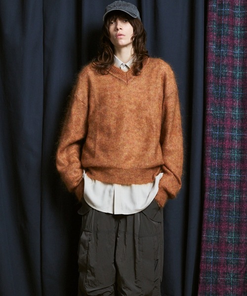 UNISEX》KID MOHAIR V-Neck Knit/キッドモヘアVネックニットプル