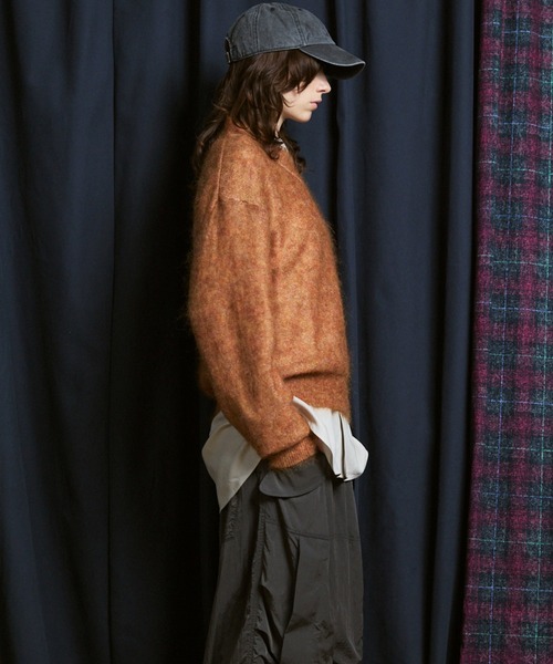 MAISON SPECIAL(メゾンスペシャル)の「《UNISEX》KID MOHAIR V-Neck Knit/キッドモヘアVネックニットプルオーバー【MAISON SPECIAL/メゾンスペシャル】(ニット/セーター・メンズ・キャメル/ブラウン/カーキ/ブラック・2/1/0)」の20枚目の写真