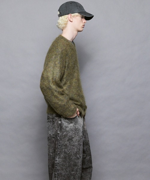 MAISON SPECIAL(メゾンスペシャル)の「《UNISEX》KID MOHAIR V-Neck Knit/キッドモヘアVネックニットプルオーバー【MAISON SPECIAL/メゾンスペシャル】(ニット/セーター・メンズ・キャメル/ブラウン/カーキ/ブラック・2/1/0)」の17枚目の写真
