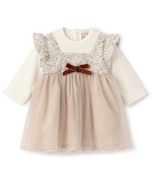 petit main | お花チュールドッキングOPロンパース(ロンパース)