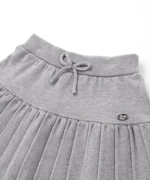 SLAP SLIP（スラップスリップ）の「【ウォッシャブル加工】リボンチャーム付きニットプリーツスカパン(90~130cm)（スカート・キッズ・グレー/レッド・100cm/90cm/110cm/120cm/130cm）」の12枚目の写真